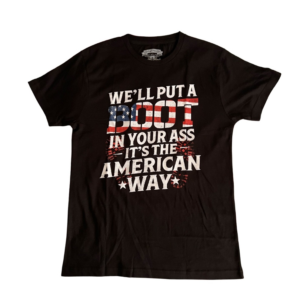 I Love My Freedom Men’s Black It’s The American Way T-shirt